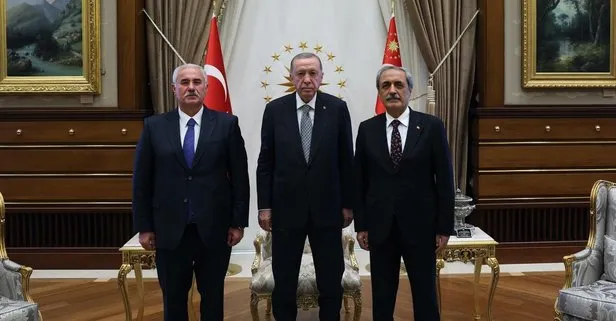 Başkan Erdoğan Yargıtay Başkanı Mehmet Akarca ve Başsavcı Bekir Şahin’i kabul etti