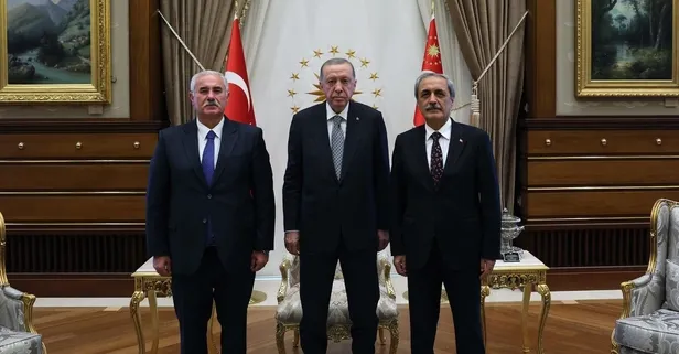 Başkan Erdoğan Yargıtay Başkanı Mehmet Akarca ve Başsavcı Bekir Şahin'i kabul etti