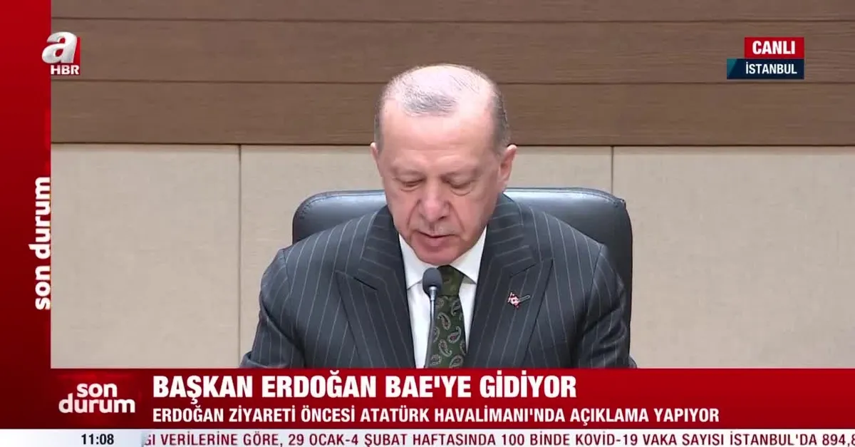Başkan Erdoğan'dan BAE ziyareti öncesi önemli açıklamalar: Yeni yatırımlar, Rusya-Ukrayna gerginliği, KDV indirimi...