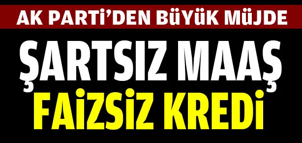 AK Parti’den büyük müjde