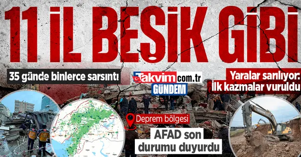 Asrın felaketi sonrası 11 ilde artçılar sürüyor! AFAD duyurdu: 6 Şubat'tan bu yana 17 bin deprem kayıtlara geçti