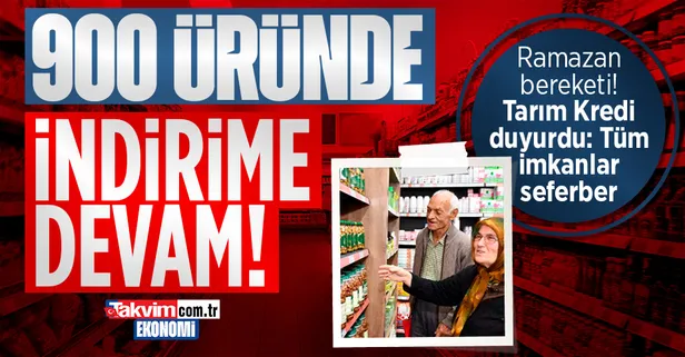 Tarım Kredi duyurdu: 900 üründeki sabit fiyat uygulaması uzatıldı