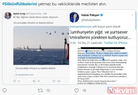 Darbe imalı bildiri yayınlayan emekli amirallere sosyal medyada tepki büyüyor! #SökünRütbelerini - 5