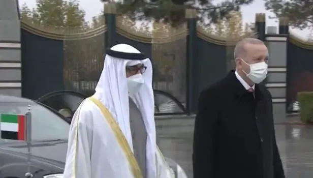 BAE Veliaht Prensi Zayed ekonomik yatırımlar için Külliyede! Başkan Erdoğan tarafından resmi törenle karşılandı!
