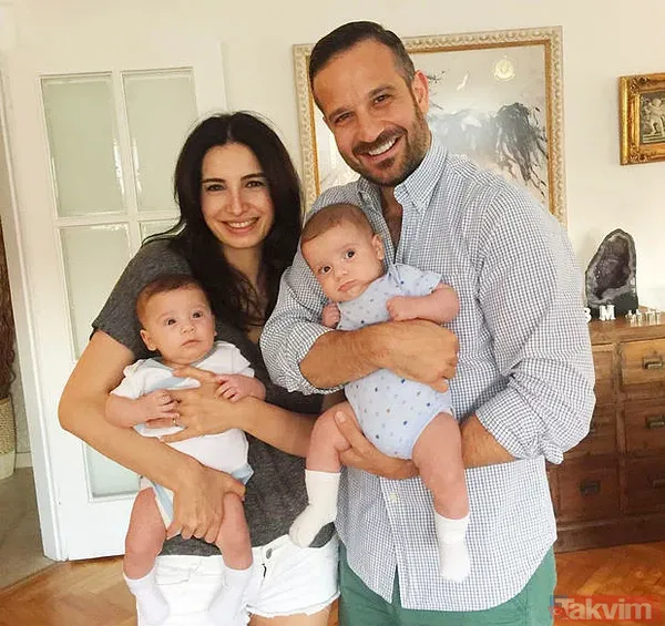 Ozan Çobanoğlu ile Ezgi Sertel ikizlerinin yüzünü ilk kez gösterdi! - 8