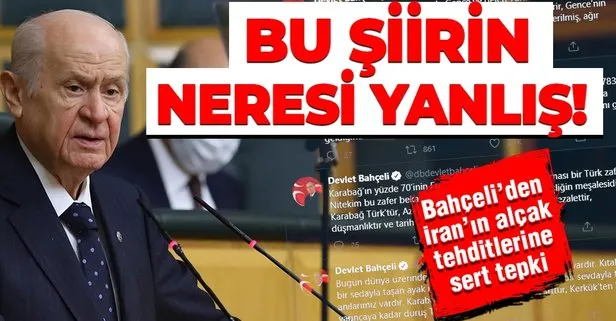 SON DAKİKA: MHP lideri Bahçeli’den İran’ın alçak tehditlerine sert tepki
