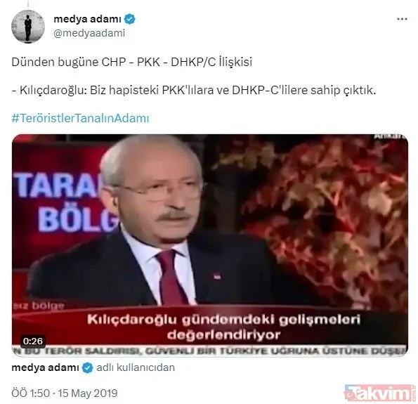 7’li koalisyonun Cumhurbaşkanı adayı Kemal Kılıçdaroğlu ve CHP'nin PKK-HDP ile ilişkisi! Arşiv unutmadı: CHP neyse PYD de odur - 7