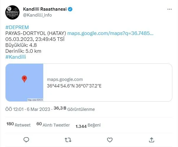 Son dakika: Akdeniz'de Hatay İskenderun Körfezi açıklarında deprem! AFAD ve Kandilli'den peş peşe açıklama-5