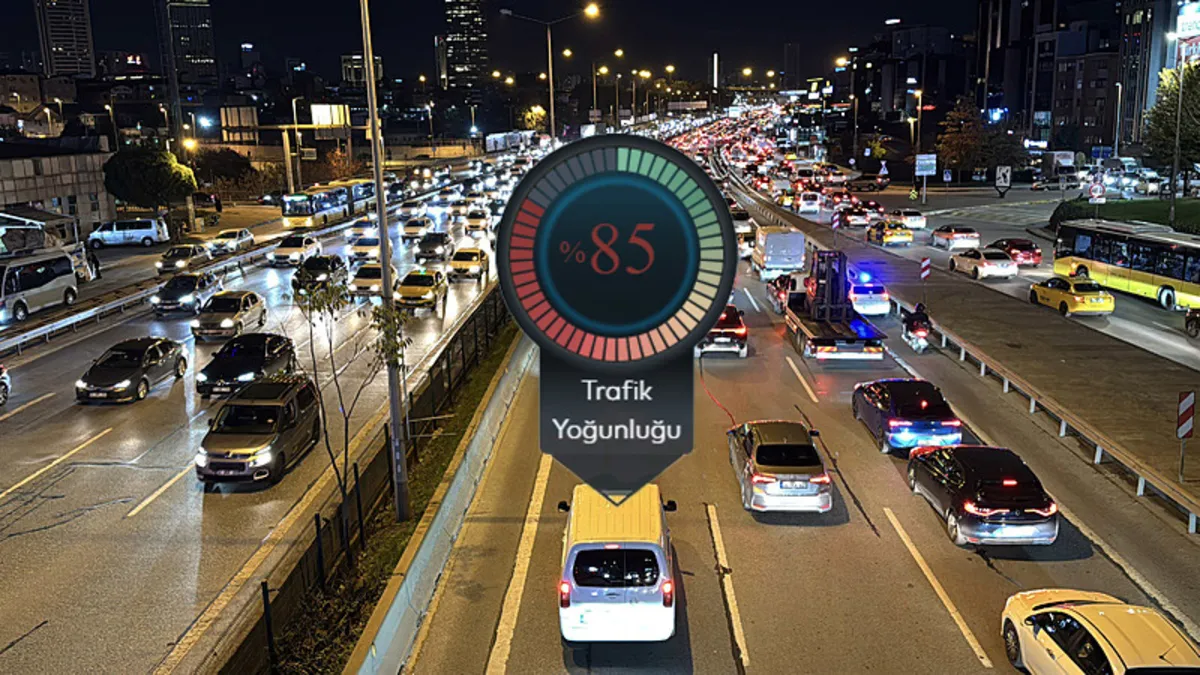 İstanbul'da mesai sonrası trafik durma noktasına geldi! Yoğunluk yüze 85