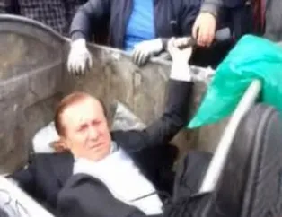 Göstericiler milletvekilini çöpe attılar