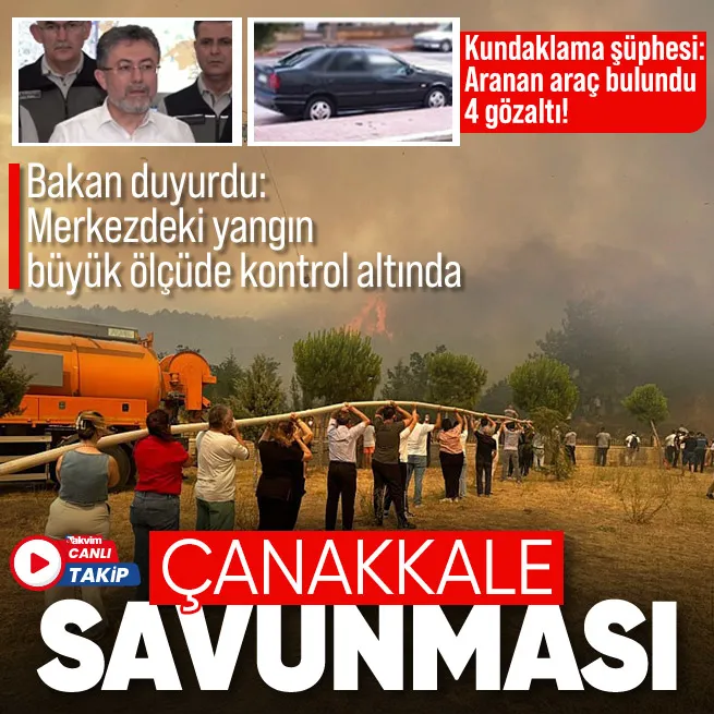 Çanakkalede orman yangınına ekipler havadan ve karadan müdahale ediyor! Bakan Yumaklı: Ekim 2025e kadar teyakkuz halindeyiz