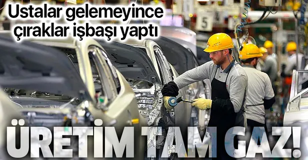 Pandemiye rağmen üretimi aksamadı: Otomotiv sektöründe çıraklar işbaşı yaptı