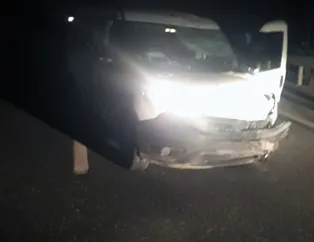 Kaza yapan sürücü aracı bırakıp kaçtı