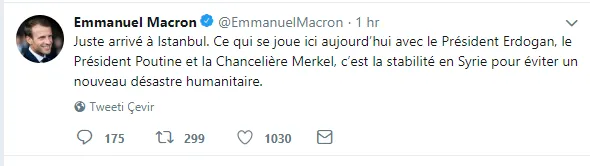 Fransa Cumhurbaşkanı Macron'dan 4'lü zirve tweeti-1