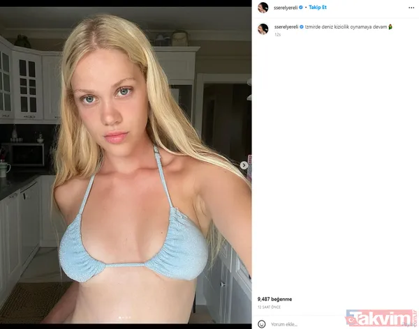 'Bombala kardeş' Serel Yereli derin dekolteli mayosuyla paylaştı Aleyna Tilki'nin eli ayağı birbirine karıştı 'ben bir çıtayım' - 5