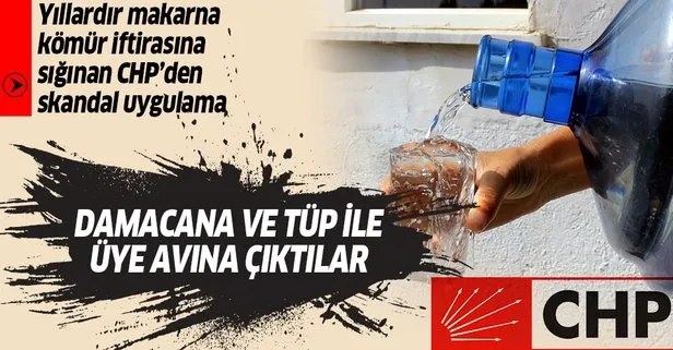 CHP’den Çeşme’de skandal uygulama: Damacana su ve tüp ile üye avına başladılar