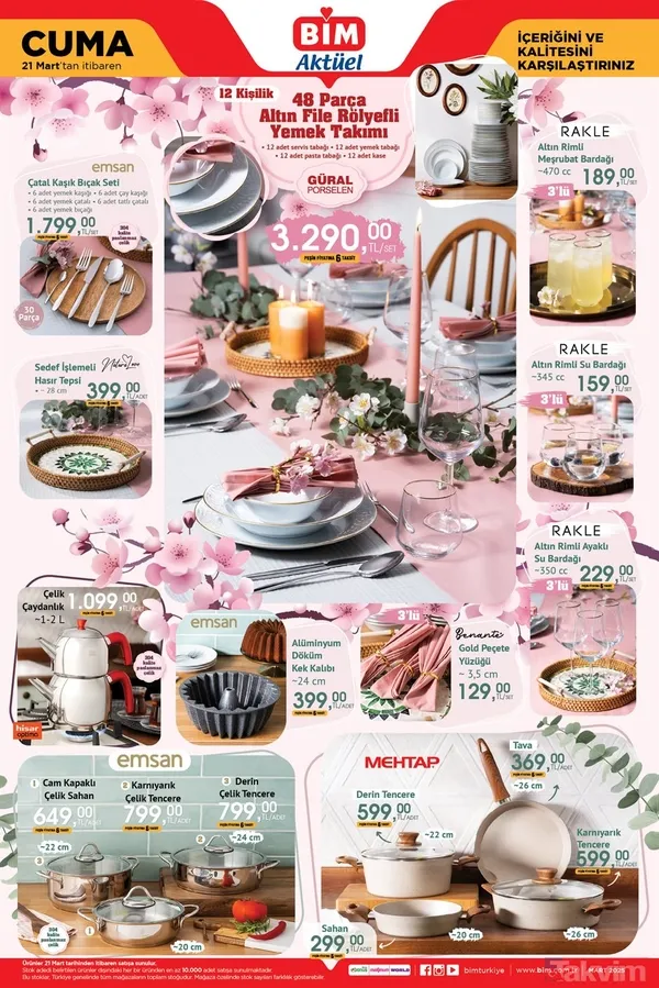 BİM'de mikrodalga fırın, çay makinesi ve çeyiz fırsatı! BİM 18-21 Mart aktüel kataloğu geldi - 14