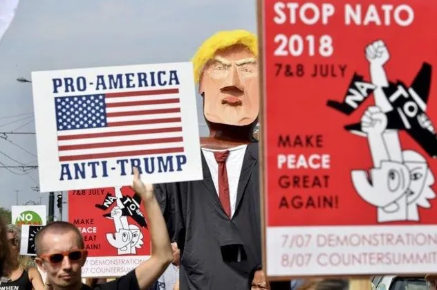 Brüksel'de Trump Protestosu
