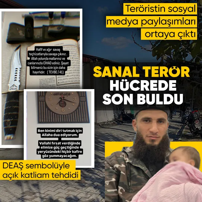 Yalova’da öldürülen DEAŞ’lı teröristin sosyal medya paylaşımları ortaya çıktı