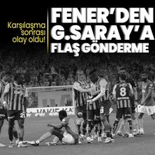 Fenerbahçe’den Galatasary’a flaş gönderme