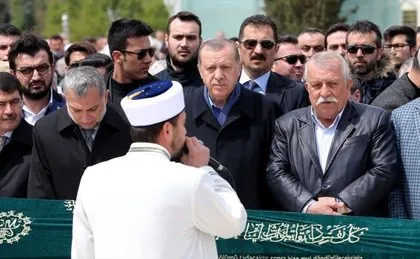 Erdoğan cenaze namazına katıldı