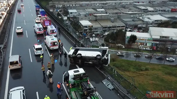 Eyvah eyvah! Yürekler ağza geldi! Cezaevi aracı viyadükte asılı kaldı - 7