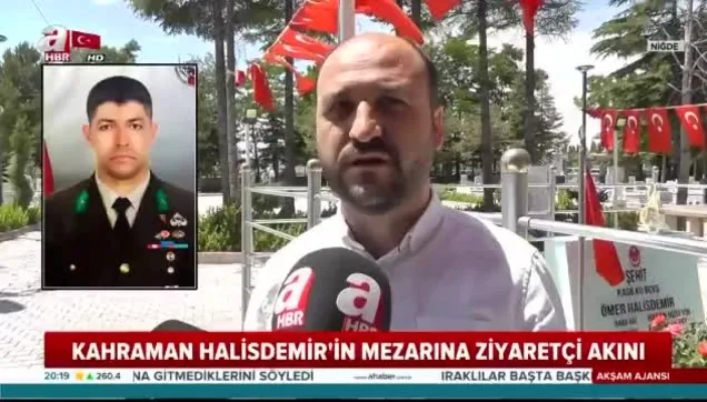 15 Temmuz kahramanı Ömer Halisdemir'in kabri ziyaretçi akınına uğruyor