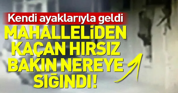 Mahalleliden kaçan hırsız karakola sığındı