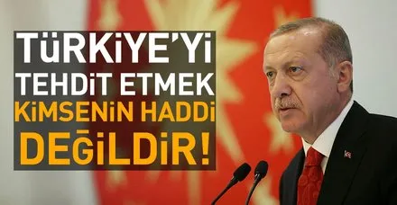 Son dakika... Başkan Erdoğan Trabzon'da konuştu: "Türkiye'yi tehdit kimsenin haddi değildir"