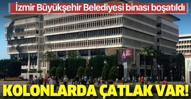 6 6 Lik Depremde Hasar Goren Izmir Buyuksehir Belediye Binasi Tedbir Amacli Bosatildi Takvim