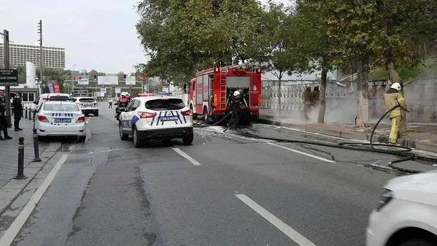 SON DAKİKA: Beşiktaş'ta yeraltı elektrik kablolarında patlama-2