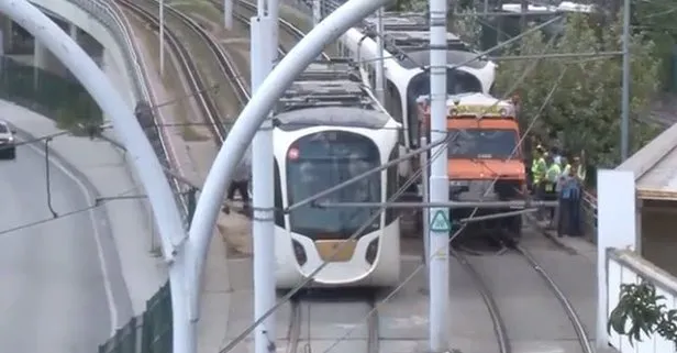 Zeytinburnu’nda tramvay raydan çıktı