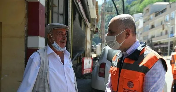 Ulaştırma ve Altyapı Bakanı Karaismailoğlu, selin vurduğu Dereli ilçesinde incelemelerde bulundu!