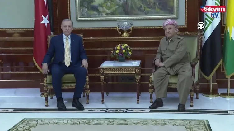 Başkan Erdoğan, Mesut Barzani'yi kabul etti
