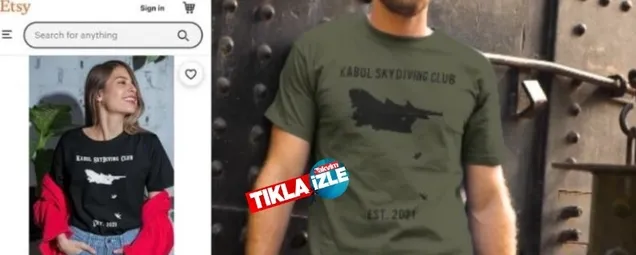 İnsanlık ayıbı tişört! Uçaktan düşen Afganlar ABDde tişört oldu!