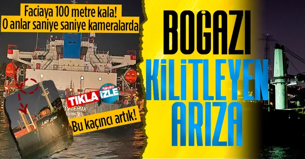 Ukrayna'dan İstanbul'a seyir halinde olan yük gemisi arıza yaptı! Karaya oturan gemi boğaz trafiğini aksattı