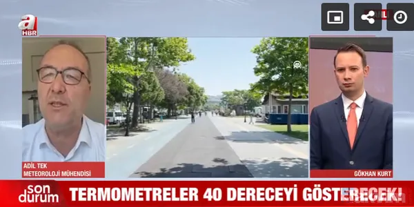 Sıcaklık Haritası Kahverengiye Dönüyor! Türkiye Yazla Buluşuyor A Haber Ekranlarında Sabah Ajansı Programının Canlı Yayın Konuğu Olan Meteoroloji Mühendisi Adil...