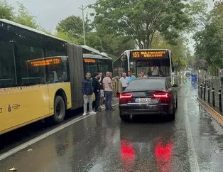 İETT terörü! Yol verme kavgası trafiği birbirine kattı