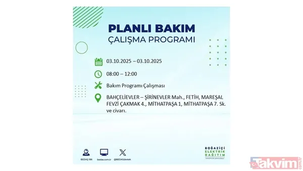 İstanbul'da elektrik kesintisi alarmı: BEDAŞ saat verdi! 3 EKİM ilçe ilçe kesinti programı - 9