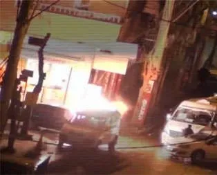 Polise roketatarlı saldırı kamerada