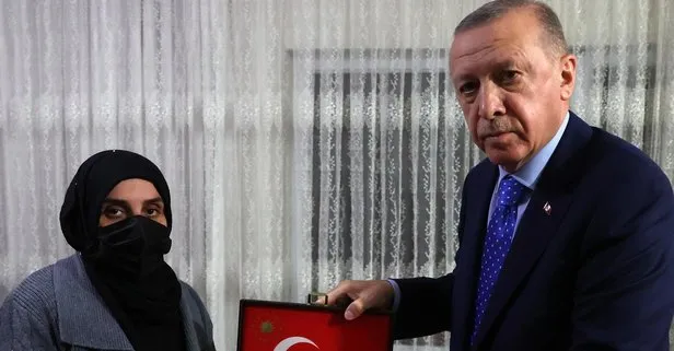 Başkan Erdoğan’dan Şehit Özel Harekat Şube Müdürü Hayrettin Eren’in ailesine taziye ziyareti