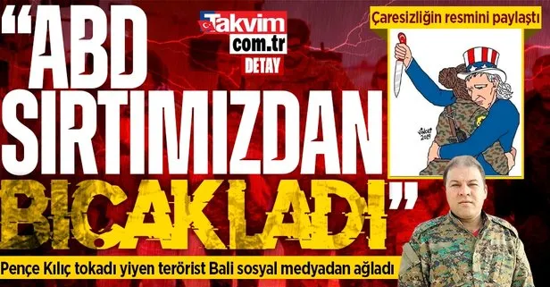 PKK/YPG’nin Suriye’deki uzantısı SDG’nin sözcüsü Mustafa Bali çaresizliğini karikatürle anlattı