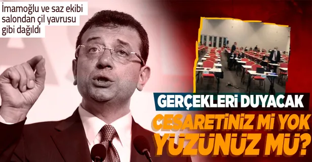 Ekrem İmamoğlu, CHP'li ve İYİ Partili Meclis üyelerinin gerçeklerle yüzleşecek cesareti yok! Salondan kaçtılar...