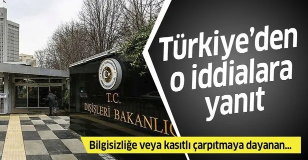 Türkiye'den o iddialara yanıt!