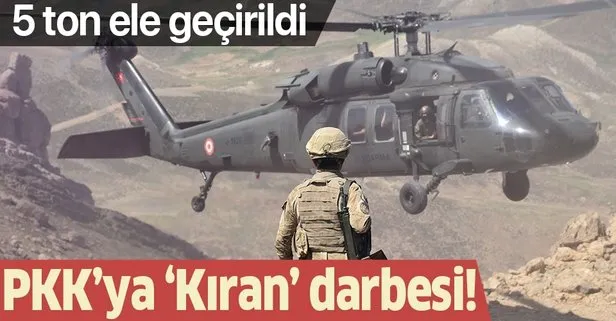 PKK’ya ’Kıran’ darbesi! Mağarada teröristlere ait 5 ton yaşam malzemesi bulundu
