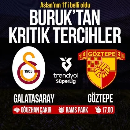 Galatasaray'ın ilk 11'i belli oldu