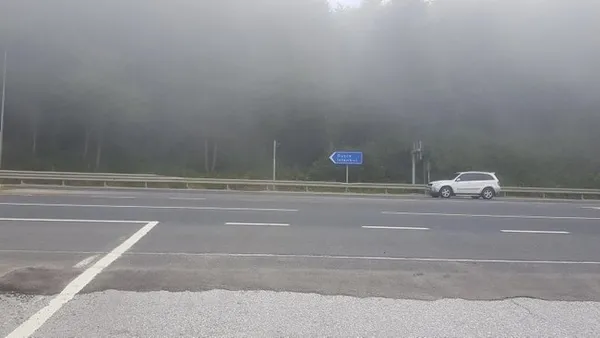 Bolu Dağı'nda yoğun sis! Görüş mesafesi 30 metre!-1