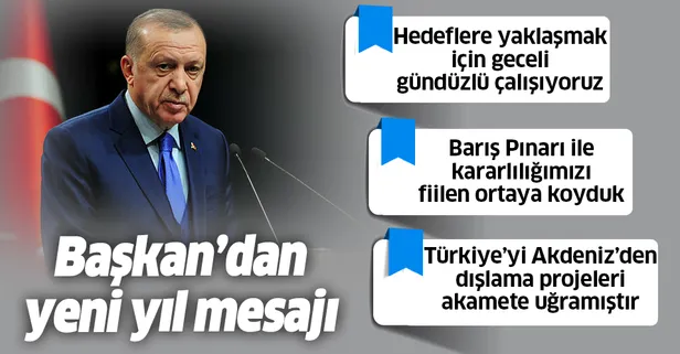 Başkan Erdoğan'dan yeni yıl mesajı