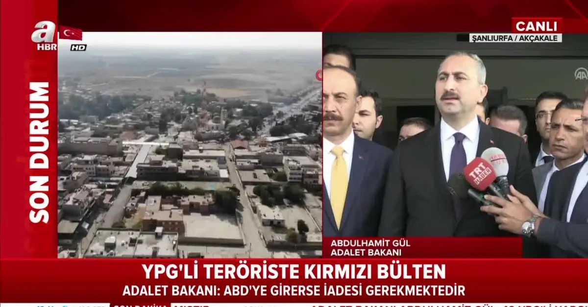 Son dakika: Adalet Bakanı Gül'den YPG'li terörist Mazlum Kobani'yle ilgili flaş açıklama: ABD'ye ayak basarsa...