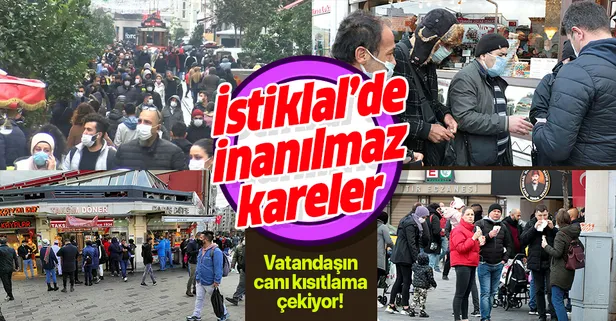 Kısıtlamanın bitmesiyle İstiklal Caddesi'nde yoğunluk! Umarsız vatandaşlar büfe önlerinde kuyruk oluşturdu